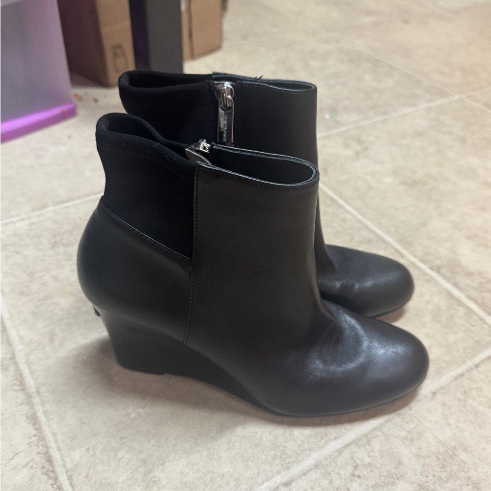 Black Wedge Ankle Boots